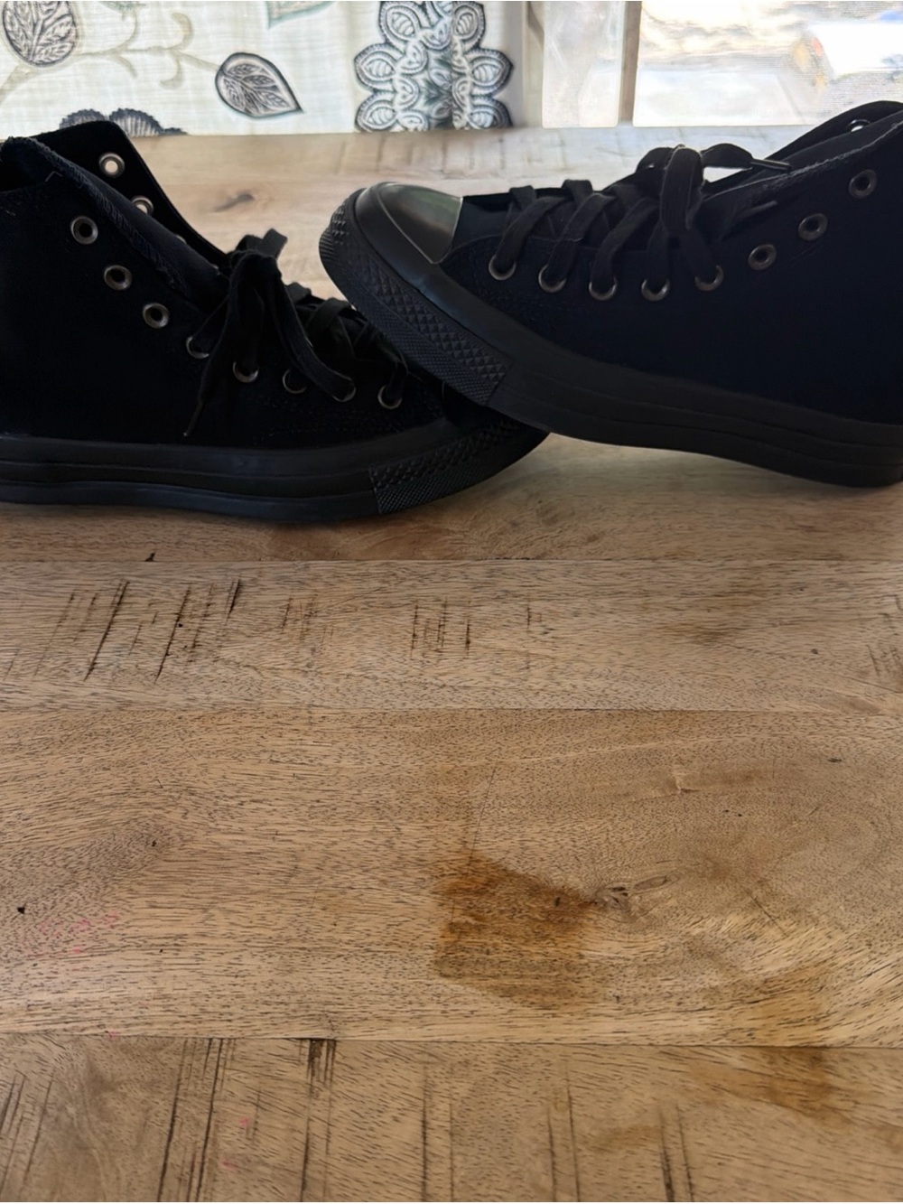 Converse unisex Black High-Top Canvas Sneakers men 8 women’s 10 - Picture 1 of 8